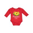 thumbnail image 1 of Inktastic Hawaii Girl Hibiscus Flowers Girls Long Sleeve Baby Bodysuit, 1 of 5