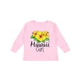 thumbnail image 1 of Inktastic Hawaii Girl Hibiscus Flowers Girls Long Sleeve Toddler T-Shirt, 1 of 5