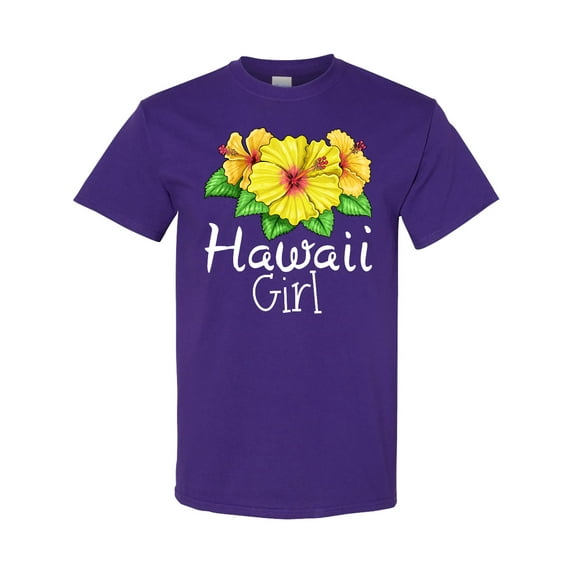 Inktastic Hawaii Girl Hibiscus Flowers T-Shirt