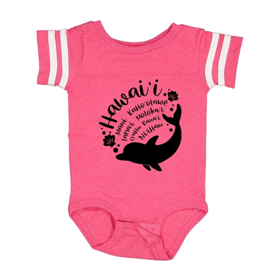 Inktastic Hawaii Islands with Dolphin Boys or Girls Baby Bodysuit