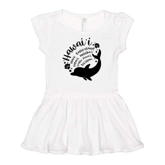 Inktastic Hawaii Islands with Dolphin Girls Baby Dress