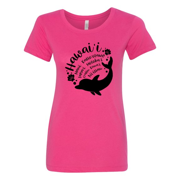 Inktastic Hawaii Islands with Dolphin Women's T-Shirt
