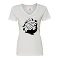 thumbnail image 1 of Inktastic Hawaii Islands with Dolphin Women's V-Neck T-Shirt, 1 of 5