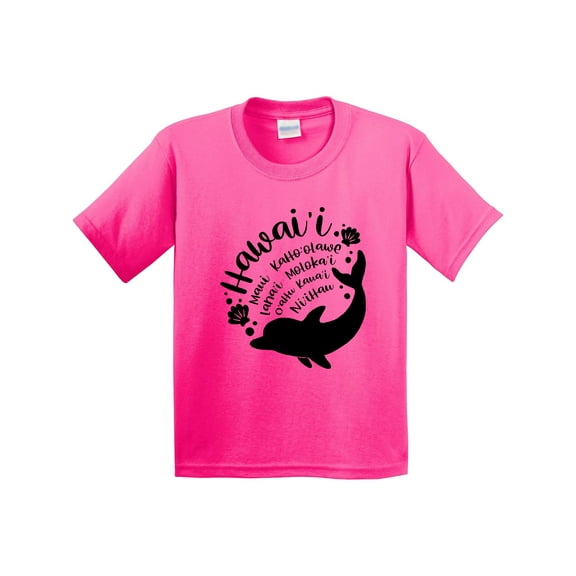 Inktastic Hawaii Islands with Dolphin Youth T-Shirt