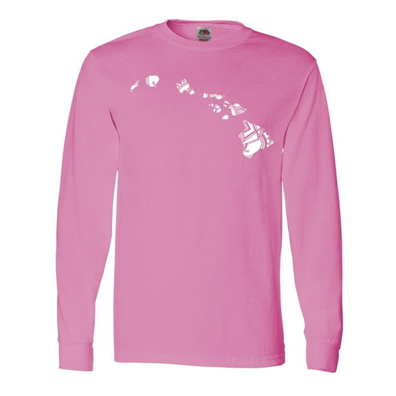 Inktastic Hawaii Silhouette Mandala Long Sleeve T-Shirt