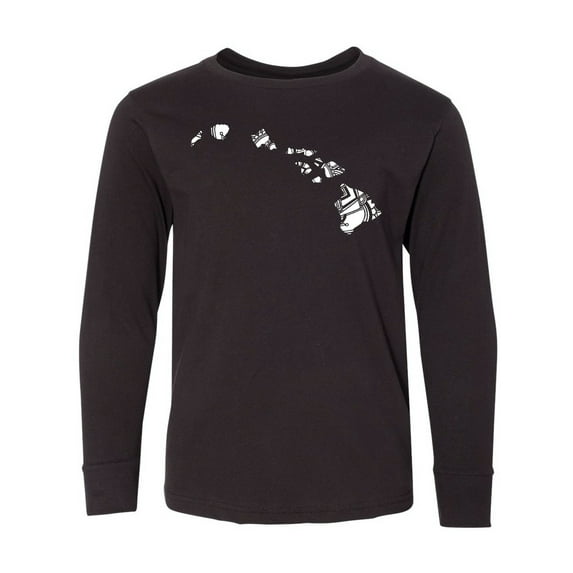 Inktastic Hawaii Silhouette Mandala Long Sleeve Youth T-Shirt