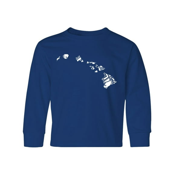 Inktastic Hawaii Silhouette Mandala Long Sleeve Youth T-Shirt