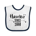 thumbnail image 1 of Inktastic Hawaii Since 1959 Boys or Girls Baby Bib, 1 of 4