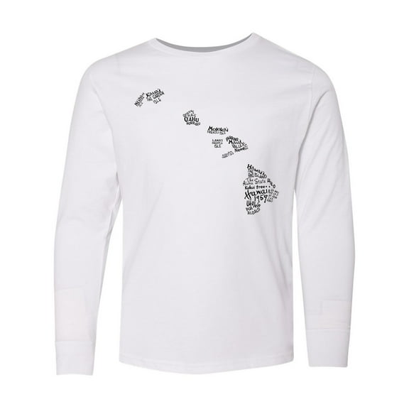 Inktastic Hawaii word salad Long Sleeve Youth T-Shirt
