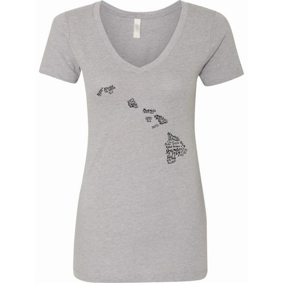 Inktastic Hawaii Word Salad Women's V-Neck T-Shirt