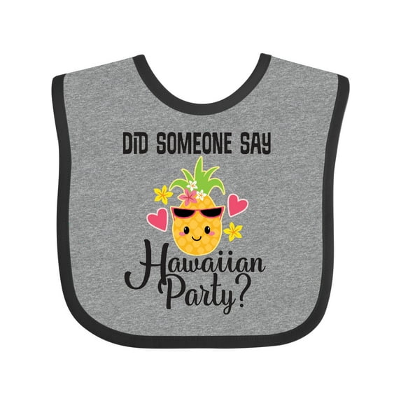 Inktastic Hawaiian Party Pineapple Girls Baby Bib