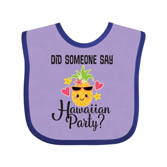 Inktastic Hawaiian Party Pineapple Girls Baby Bib