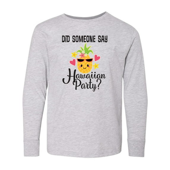 Inktastic Hawaiian Party Pineapple Long Sleeve Youth T-Shirt