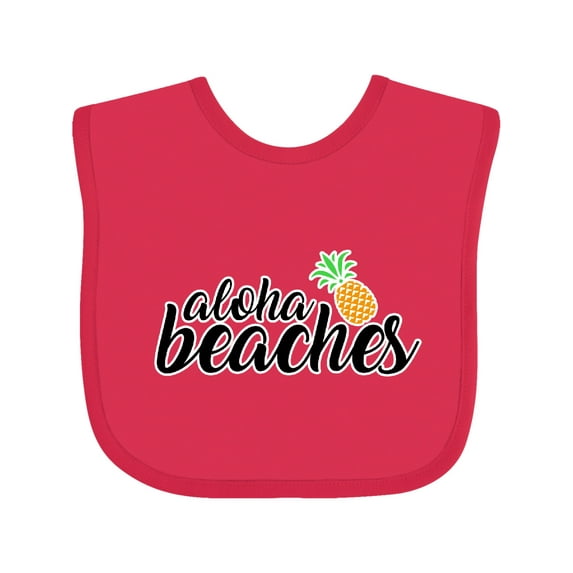 Inktastic Hawaiian Pineapple Aloha Beaches Boys or Girls Baby Bib