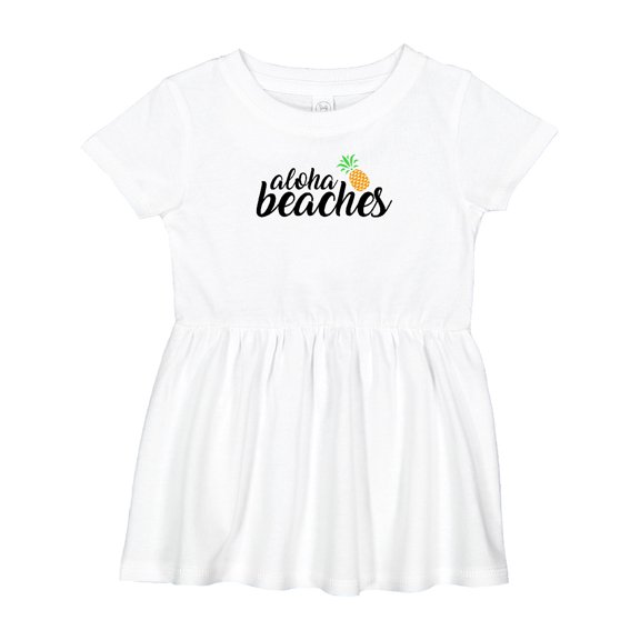 Inktastic Hawaiian Pineapple Aloha Beaches Girls Baby Dress
