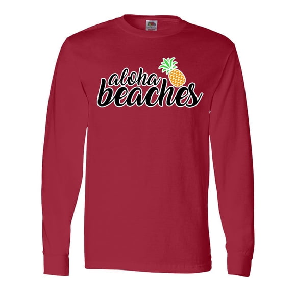 Inktastic Hawaiian Pineapple Aloha Beaches Long Sleeve T-Shirt
