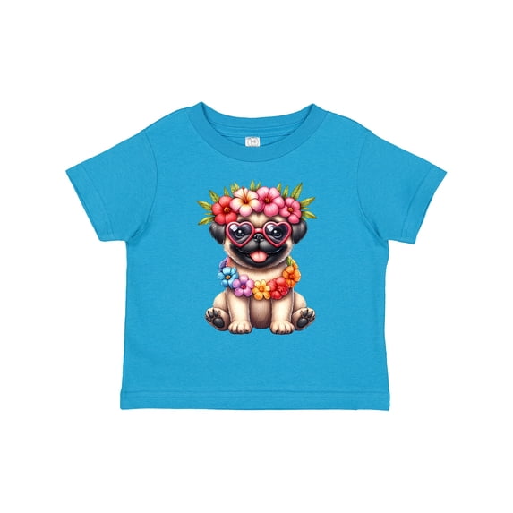Inktastic Hawaiian Pug Boys or Girls Toddler T-Shirt