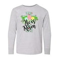 thumbnail image 1 of Inktastic He Is Risen Floral Print Cross with Beautiful Flowers Long Sleeve Youth T-Shirt, 1 of 5