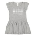 thumbnail image 1 of Inktastic He Is Risen Mirror Words Girls Toddler Dress, 1 of 5