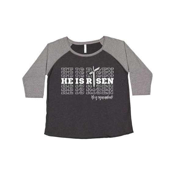 Inktastic He Is Risen Mirror Words Women's Plus Size T-Shirt