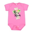thumbnail image 1 of Inktastic He is Risen Cross with Script and Flowers Boys or Girls Baby Bodysuit, 1 of 5