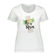 thumbnail image 1 of Inktastic He is Risen Cross with Script and Flowers Women's Plus Size T-Shirt, 1 of 5