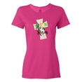 thumbnail image 1 of Inktastic He is Risen Cross with Script and Flowers Women's T-Shirt, 1 of 5