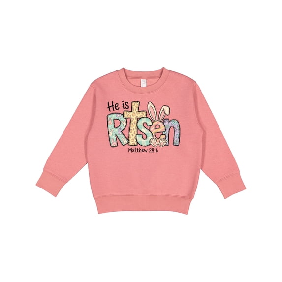 Inktastic He is Risen Easter Bunny Cross Toddler Sweatshirt