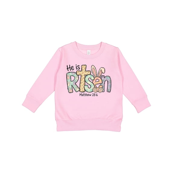 Inktastic He is Risen Easter Bunny Cross Toddler Sweatshirt
