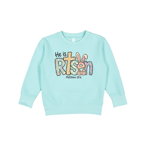 Inktastic He is Risen Easter Bunny Cross Toddler Sweatshirt