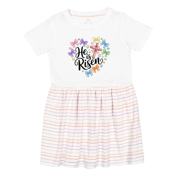Inktastic He is Risen Easter Girls Toddler Dress