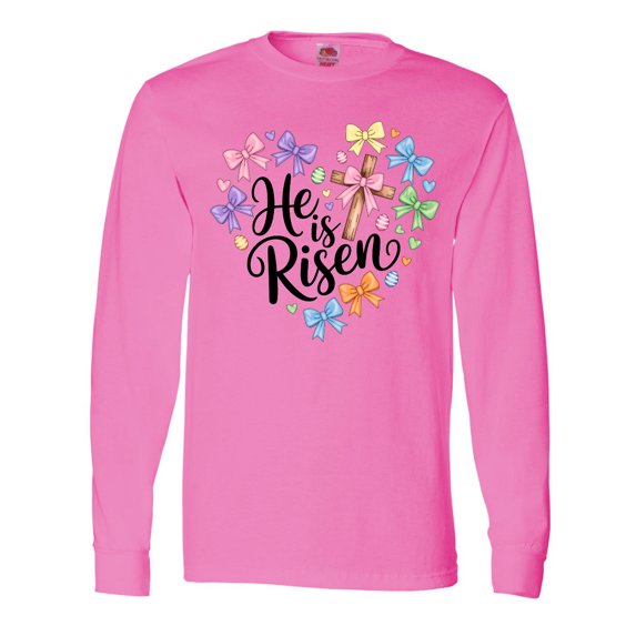 Inktastic He is Risen Easter Long Sleeve T-Shirt