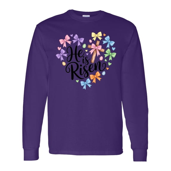 Inktastic He is Risen Easter Long Sleeve T-Shirt