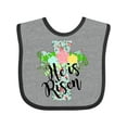 thumbnail image 1 of Inktastic He is Risen Floral Print Cross with Beautiful Flowers Boys or Girls Baby Bib, 1 of 4