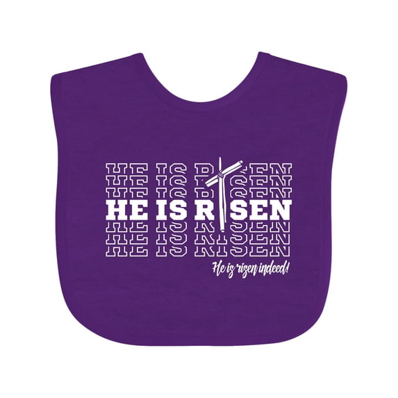 Inktastic He is Risen Mirror Words Boys or Girls Baby Bib