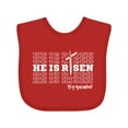 thumbnail image 1 of Inktastic He is Risen Mirror Words Boys or Girls Baby Bib, 1 of 4
