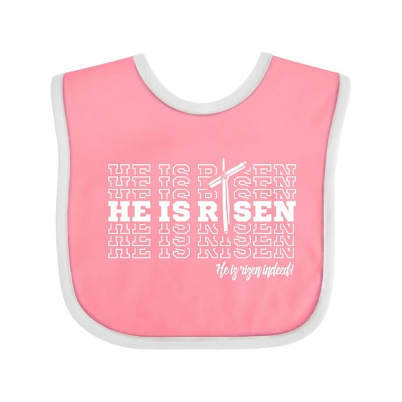 Inktastic He is Risen Mirror Words Boys or Girls Baby Bib