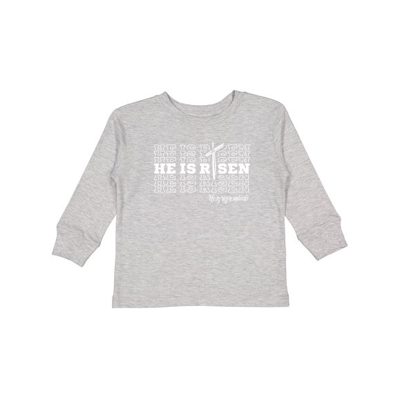 Inktastic He is Risen Mirror Words Boys or Girls Long Sleeve Toddler T-Shirt