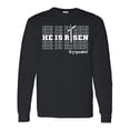 thumbnail image 1 of Inktastic He is Risen Mirror Words Long Sleeve T-Shirt, 1 of 5