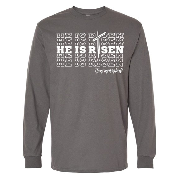 Inktastic He is Risen Mirror Words Long Sleeve T-Shirt