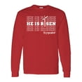 thumbnail image 1 of Inktastic He is Risen Mirror Words Long Sleeve T-Shirt, 1 of 5