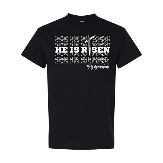 Inktastic He is Risen Mirror Words T-Shirt
