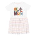 thumbnail image 1 of Inktastic He is Risen Religious Inspirational Girls Toddler Dress, 1 of 5