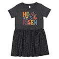 thumbnail image 1 of Inktastic He is Risen Religious Inspirational Girls Toddler Dress, 1 of 5