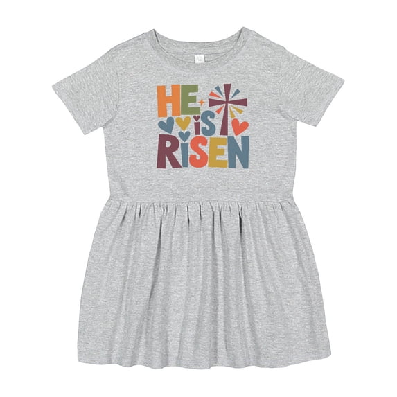 Inktastic He is Risen Religious Inspirational Girls Toddler Dress