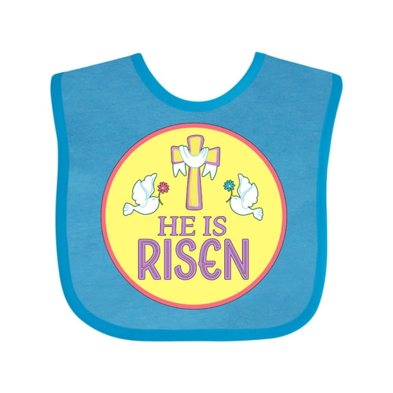 Inktastic He is Risen for Easter Boys or Girls Baby Bib