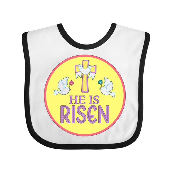 Inktastic He is Risen for Easter Boys or Girls Baby Bib