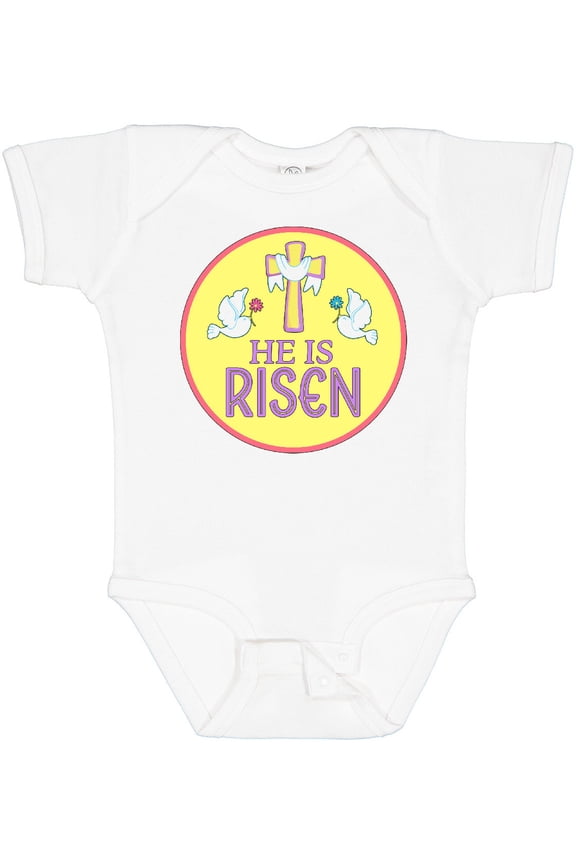 He is Risen for Easter Boys or Girls Baby Bodysuit