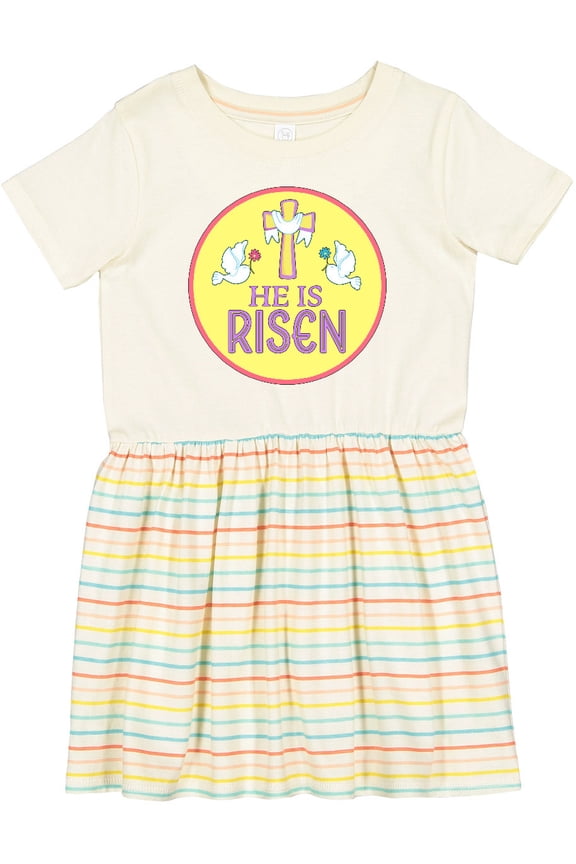 He is Risen for Easter Girls Toddler Dress
