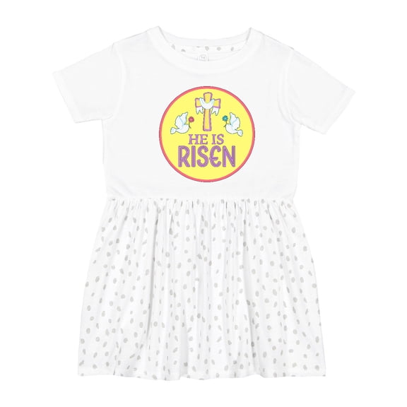Inktastic He is Risen for Easter Girls Toddler Dress